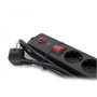 3Go REGP6 Regleta con 6 Tomas de Corriente y Cable de 1,5m, Negra